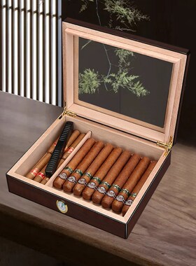 厂家直供复古雪松木雪茄盒雪茄保湿盒便携式雪茄收纳盒雪茄储放盒