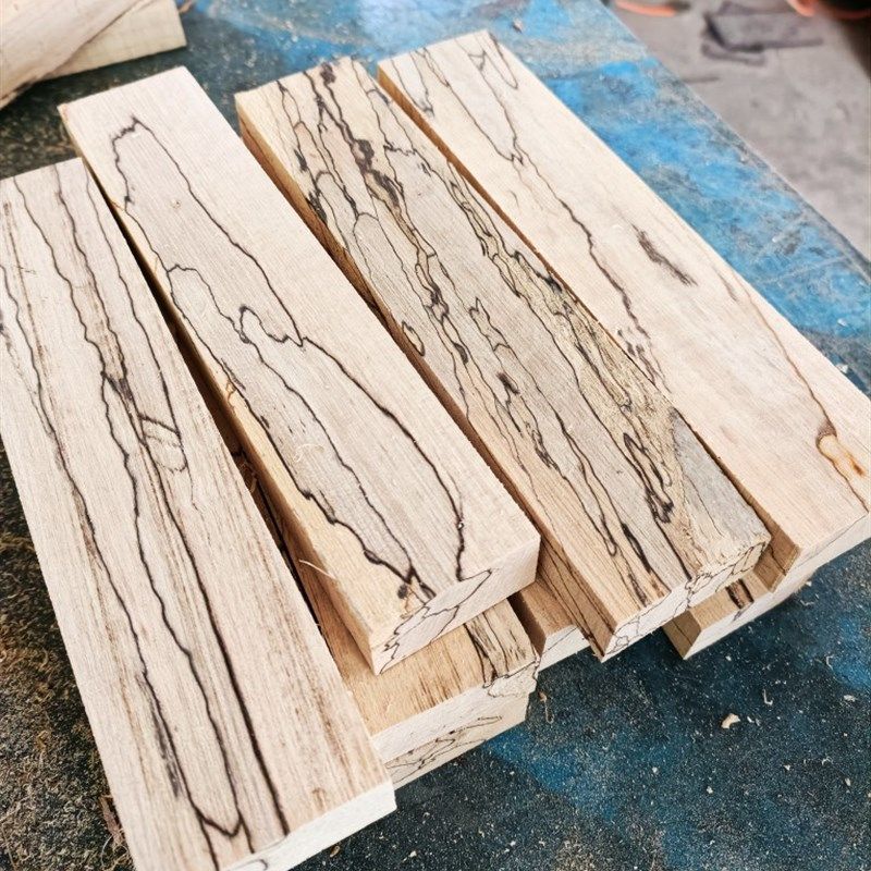渍纹木原木枫木DIY手工手作木勺子发簪木板木料可定制20+5+3公分