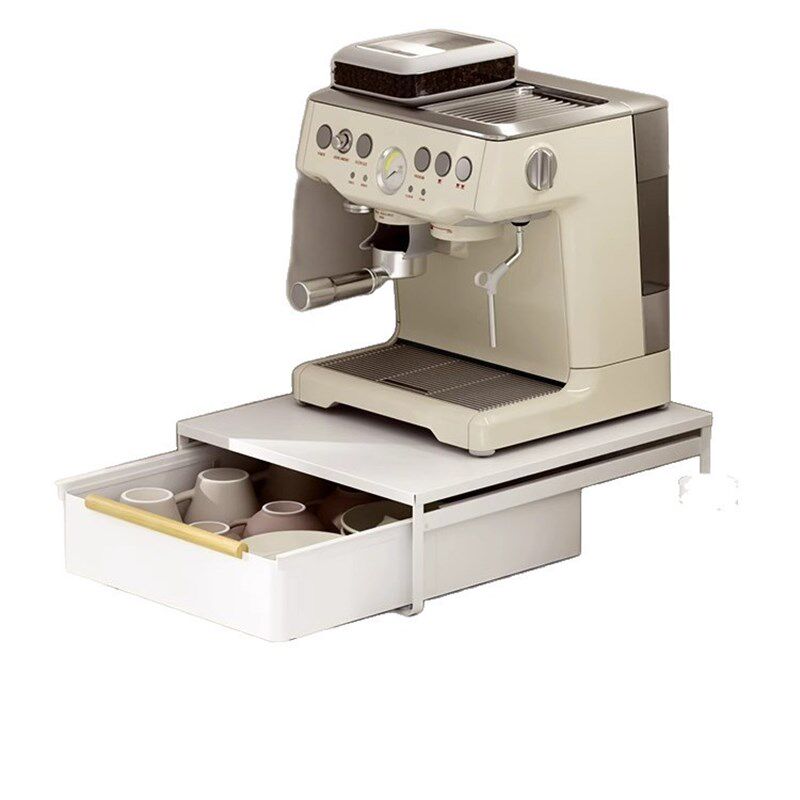 咖啡机置物e架摆放台桌面杯子水杯收纳饮水机底座抽屉抽拉式分层