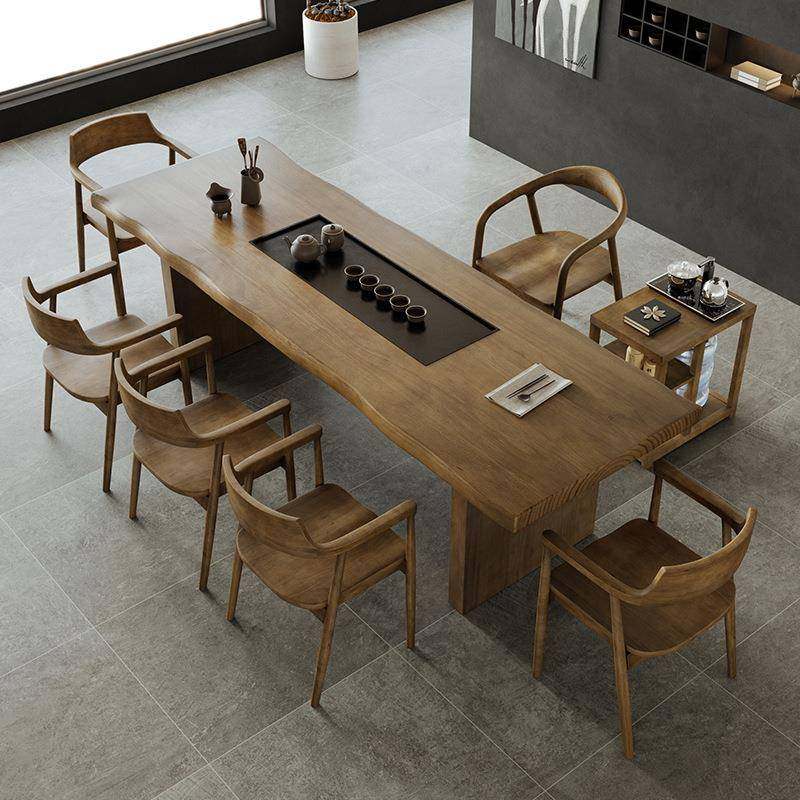 实木茶桌茶盘一体泡茶桌椅组合简约客厅办公室大板茶台茶几全实木,商业/办公家具,茶台/茶桌,淘宝优惠券,粉丝福利购,淘宝优惠卷