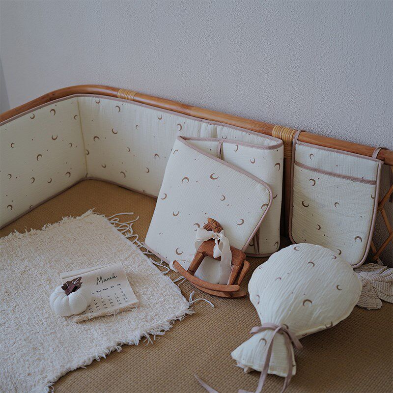 婴儿床床围防撞k软包加高一片式儿童拼接床护栏围栏挡布加厚