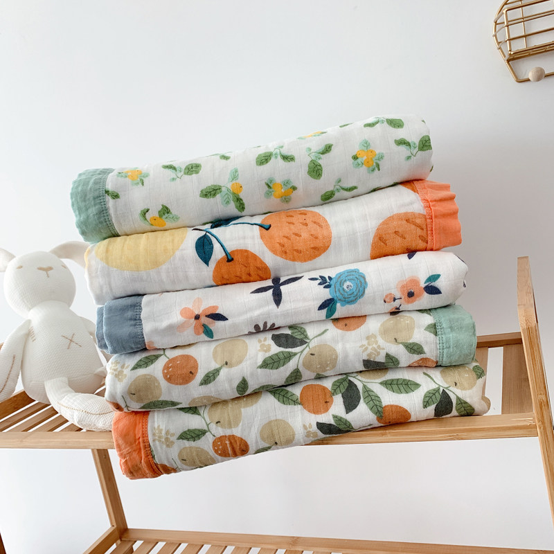 竹纤维盖毯空调被四层薄款夏季凉被C大尺寸童被竹棉纱布浴巾多用