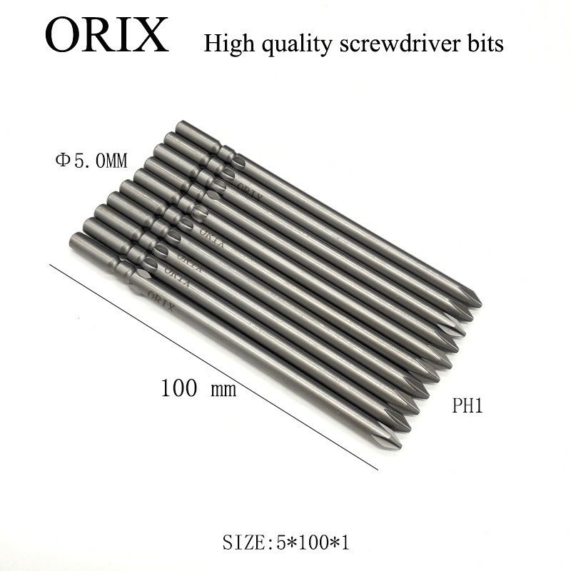 热卖台湾ORIX电批头801加长十字批咀100MM加磁起子头批头批杆PH2