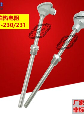 WZP-231WZP-230PT100铂热电阻PT100温度传感器探头固定螺纹热电偶