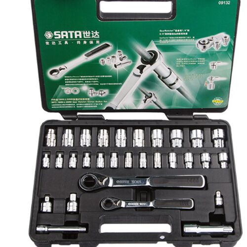 Shida Tools Sata有孔棘轮扳手套筒套装09131 09132 09134