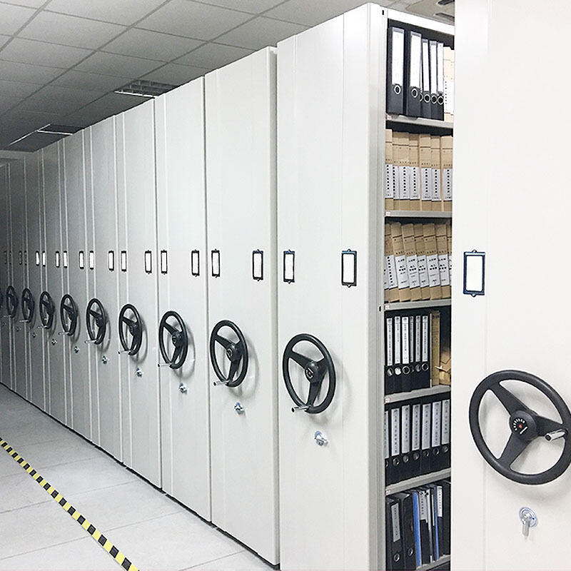 密集架移动档案密集架手摇轨道钢制文件柜可定制手动电动密集架