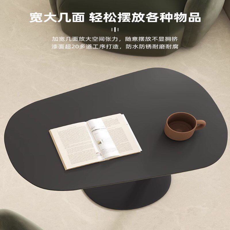 极简茶几侘寂风沙发边p几小户型边桌咖啡桌移动现代简约铁艺小桌
