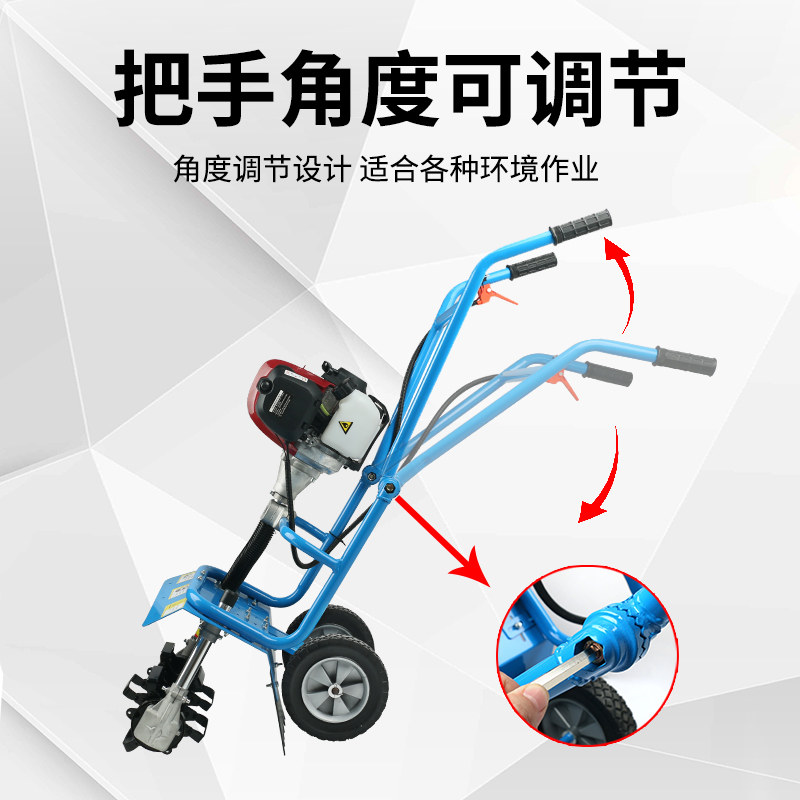 鸣山机械宗胜新款推车p无死角防缠草小型割碎草还田家用锄除草机
