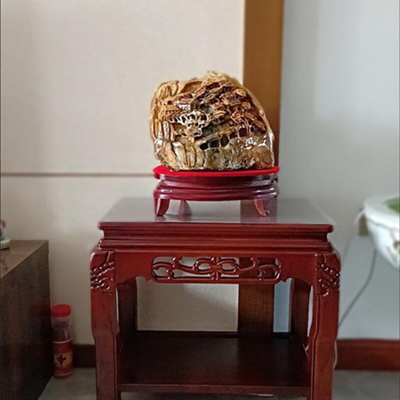 奇石架实木底座超承重盆景架y鱼缸架室内客厅花架沙发边桌艺术品