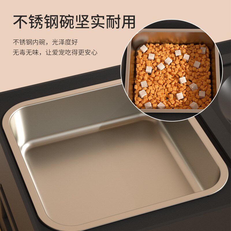 宠物食盆不锈钢宠物碗慢食碗折叠桌碗狗碗防Q打翻慢食碗猫狗用品