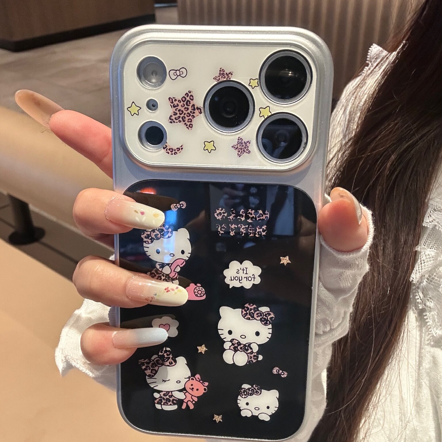 韩风可爱豹纹凯蒂猫适用iPhone17promax手机壳苹果16Promax防摔女款15卡通图案14全包镜头13磁吸16plus大视窗