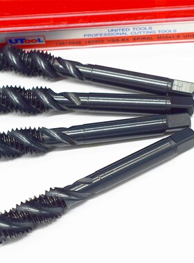 进口UTOOL螺旋丝锥 钢用UT黑色螺旋丝攻4 5 6 8 12机用丝锥公英制