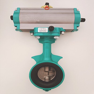 Tomoe巴蝶700Z-7E气动对夹式蝶阀不锈钢SCS14阀板EPDM阀座半导体