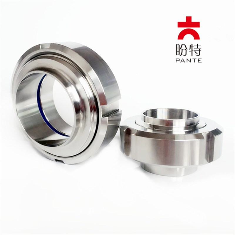 盼特304不锈钢活接头SMS卫生级对焊ISO活结T型螺纹由任由拧新款