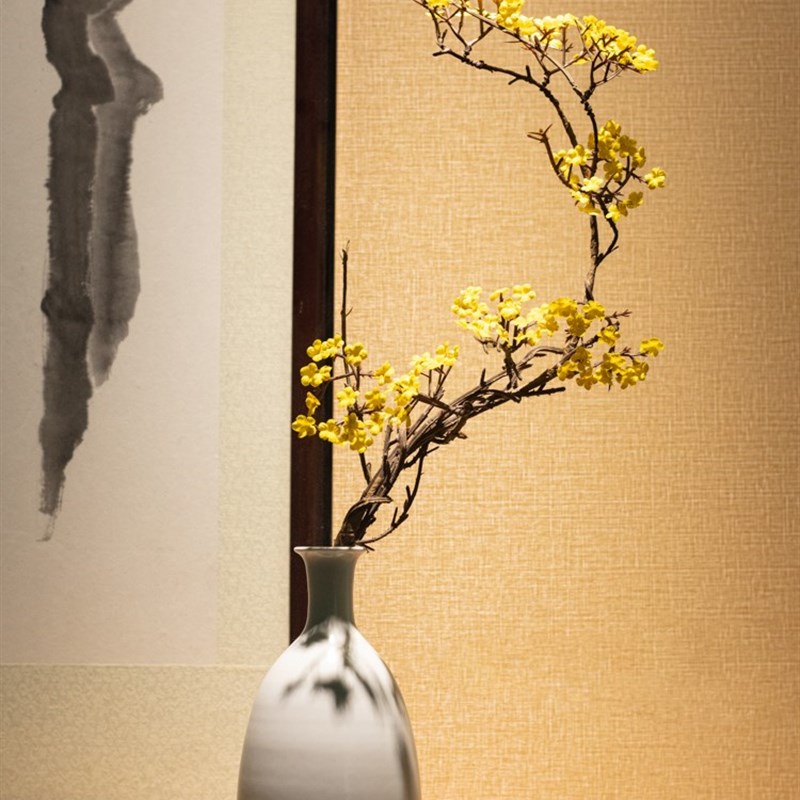 景德镇花瓶摆件客厅插花新中式玄关卧室桌面居家装饰陶瓷禅意简约