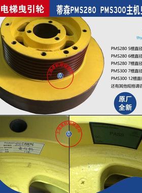 蒂森电梯曳引轮蒂森PMS280PMS300主机曳引轮PMS原装主机轮抱闸轮