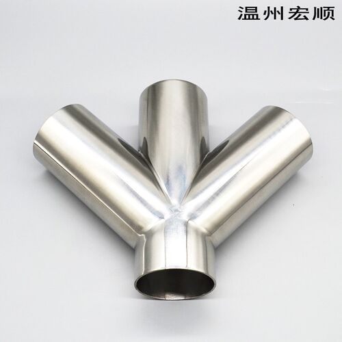 包邮304不锈钢四通斜45度y叉型异形管件焊接非标件定制抛光亮面
