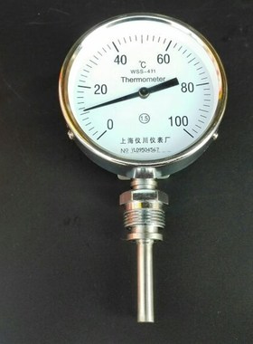 wss-411 thermometer 0~100 1.5级 径向螺纹m27x2 杆长50-75mm