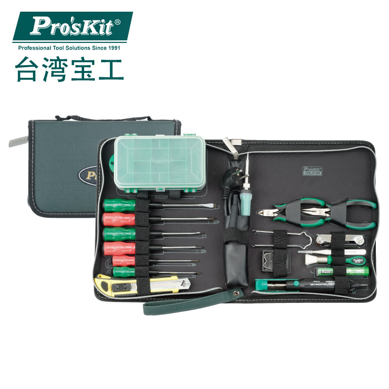 台湾宝工 电子维修组套 19件组 组套工具 电讯组套 1PK-612NB-1