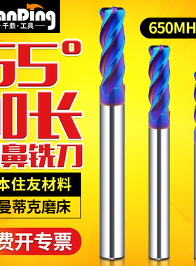 65度加长圆鼻钨钢铣刀r0.5圆角r1特长r2模具R3 4 6 8 10 12 14mm