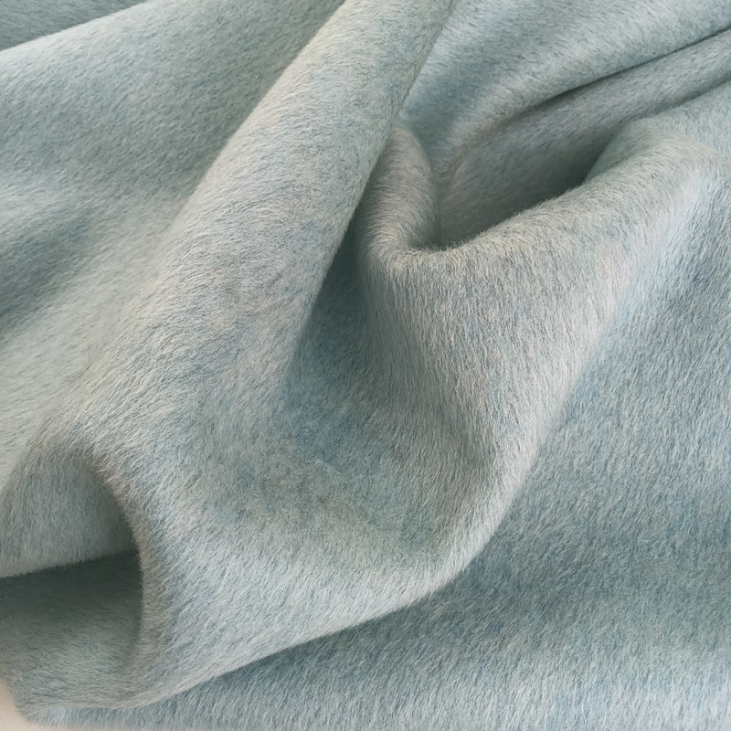 双面混色羊驼绒布料 秘鲁进口阿尔巴卡秋冬双面羊绒大衣服装面料