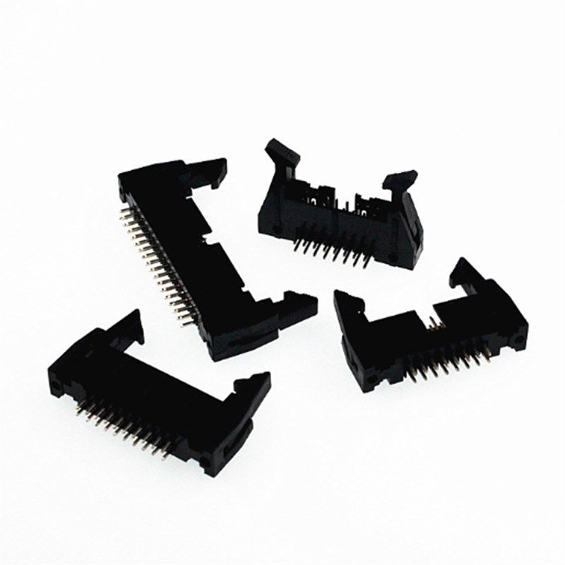 DC2牛角座插座2.54 直针/弯针脚直插 DC2-10/14/16/20/26/30P~60P