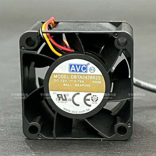 原装 AVC DBTA0428B2S 4028 4CM 12V 0.73A 4线PWM温控散热风扇