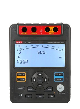 优利德自动量程数字绝缘电阻测试仪数显兆欧表UT513 5000V