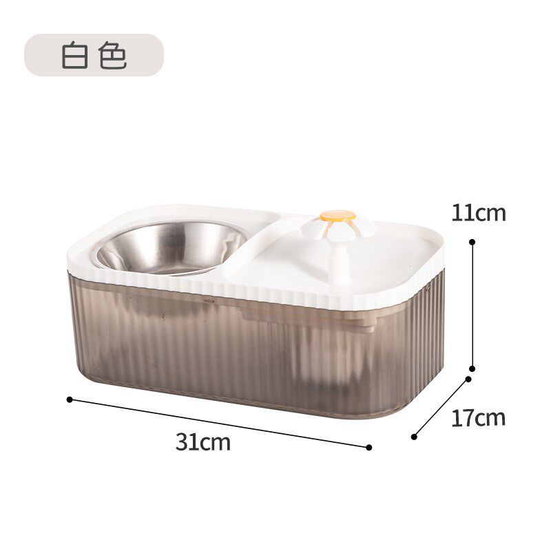 猫自动饮水机智能宠物o饮水器过滤喂水喂食双碗不锈钢猫盆宠物食