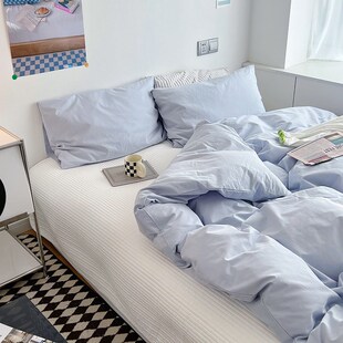 夏季 水洗棉被套单件全棉被罩学生宿舍单人150Mx200x230双人男