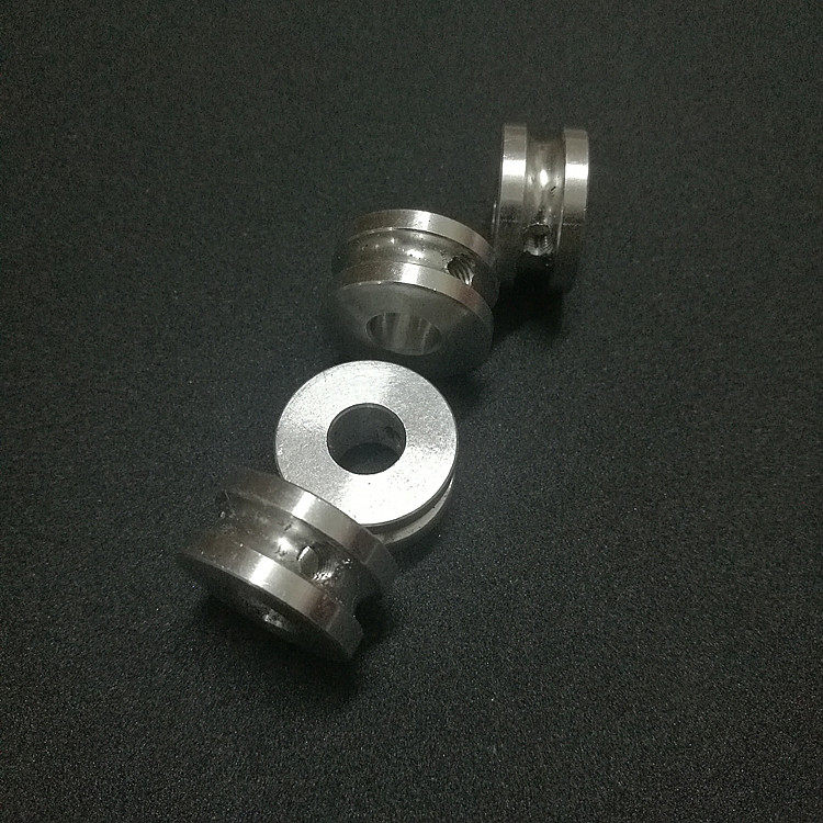 厂家直销20铝合金皮带轮单槽U型4毫米圆皮带轮电机模型传动轮现货