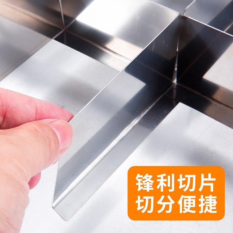 工地食堂用分饭神器分q割米饭切饭器不锈钢方格模具商用豆腐切块