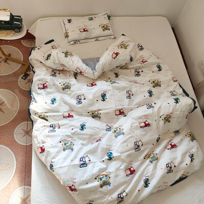 儿童被套单件卡通男孩恐龙汽车新生儿宝宝全棉小被罩V120150