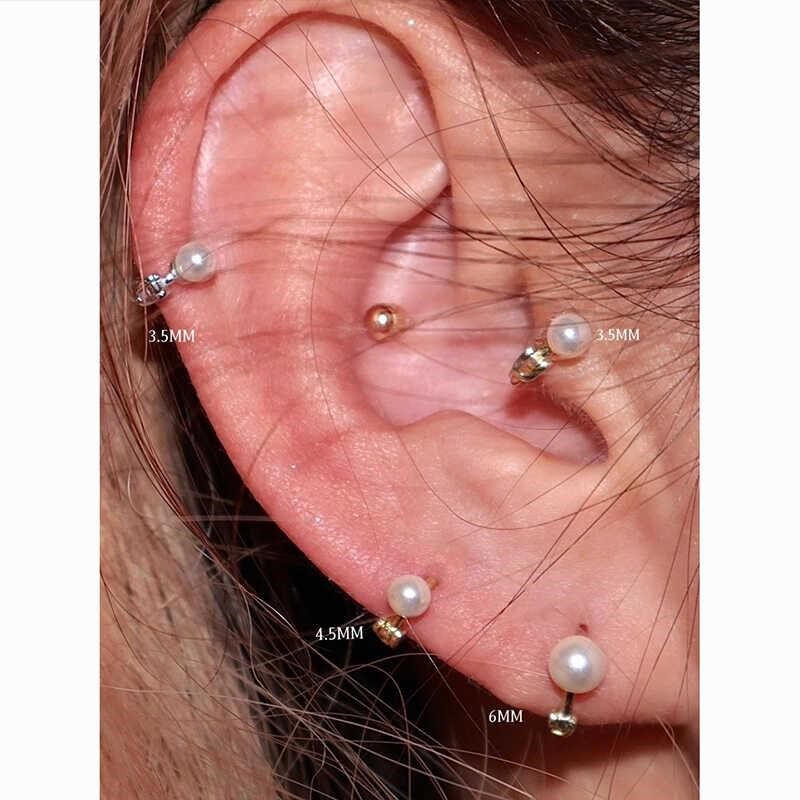睡觉不用摘超迷你耳扣小耳圈珍珠mini日系单只耳Y皮钉耳骨钉