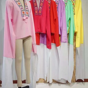 戏曲水袖 练功服女越剧京剧豫剧小生上衣花旦表演服昆曲女披演出服