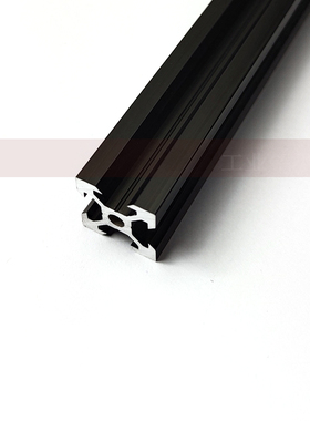 黑色铝型材 3D打印机框架 欧标工业设备铝方通铝材2020V槽铝合金