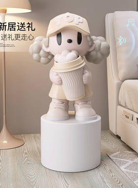 轻奢女孩大型落地摆n件客厅电视柜旁家居装饰品音响乔迁新居礼品