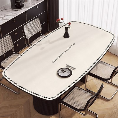 马肚型岩板餐桌桌垫椭圆形四边弧形茶几隔热垫耐S高温防水防油桌