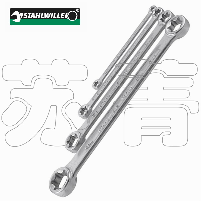 德国原装进口达威力STAHLWILLE双头星型梅花扳手直头21TX 4件套装