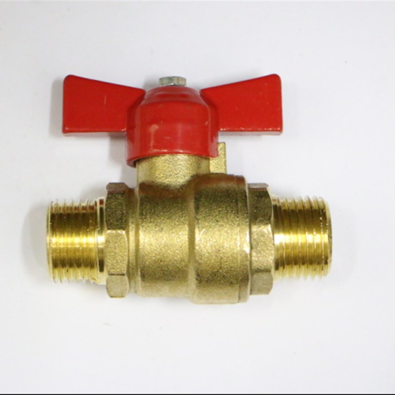 正品埃美柯206A黄铜加厚蝶柄双外丝球阀手柄直通阀DN152025专卖店