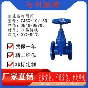 工厂弹性座封闸阀Z45X软密封闸阀铸铁闸阀软密封法兰闸阀