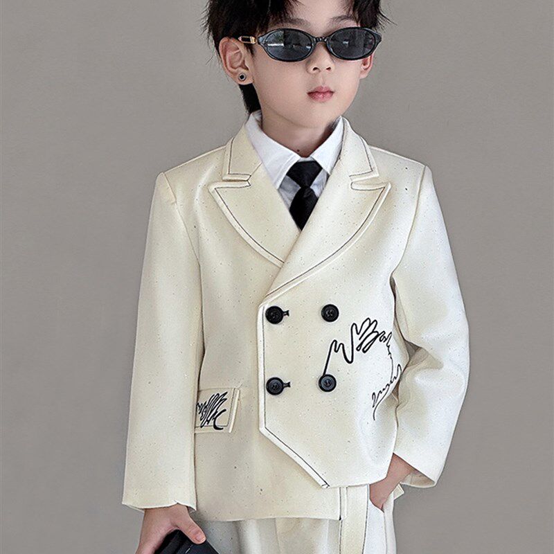 儿童西装套装2025秋冬新款男童主持人西服帅气儿童生日花童演出服