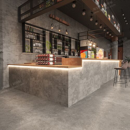 工业风健身房饭店吧台桌收u银台烧烤店餐饮前台接待柜酒店民宿转