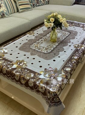 彩色PVCc茶几桌布防水防油防烫免洗茶几垫防尘盖布餐桌布饭