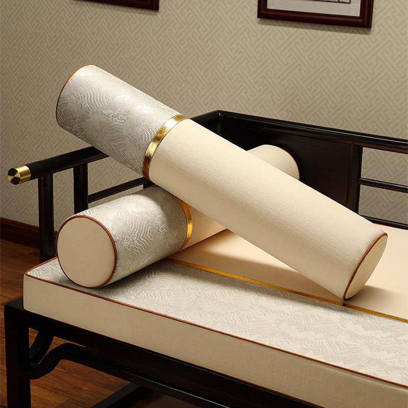 新中式扶手枕客厅罗汉床s手枕卧室床头靠枕冬季侧睡夹腿抱枕长条