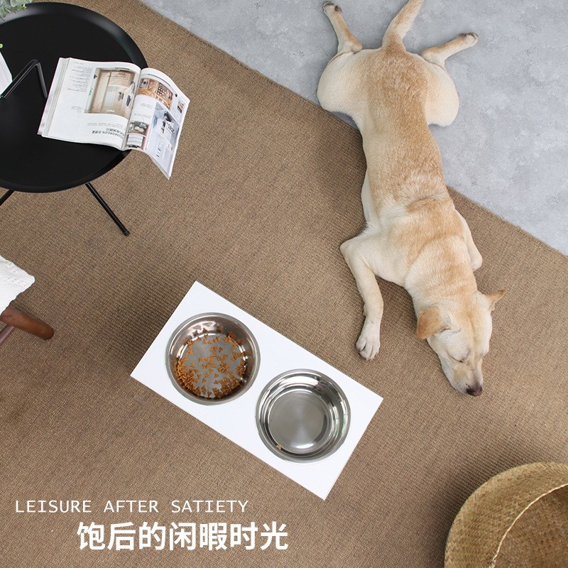 狗盆狗碗猫碗双碗自动饮水食盆狗狗碗猫咪水碗防打翻W饭盆宠物用
