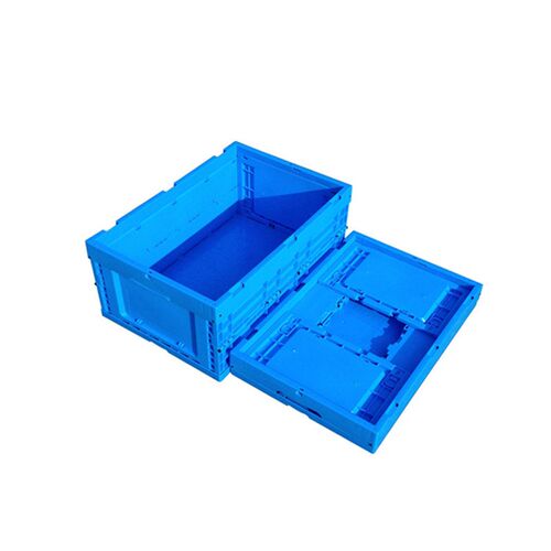 折叠箱塑料箱加厚带盖周转箱超市生鲜G冷链配送物流箱仓库收纳箱