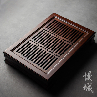 竹制茶盘家用竹子茶台茶托简约储水排水托盘大号实V木茶海功夫茶