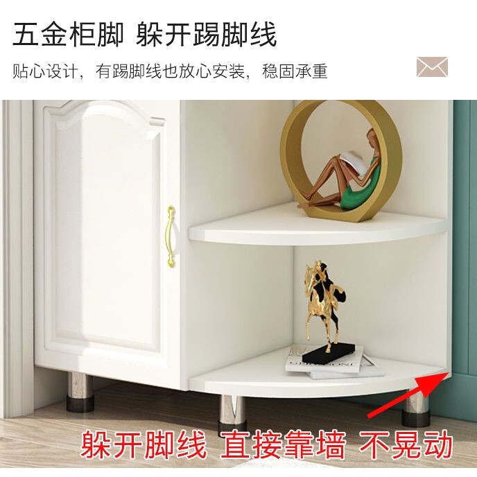 新款角柜衣帽架客厅挂衣架简约卧室转角柜置物柜S落地多功能拐角