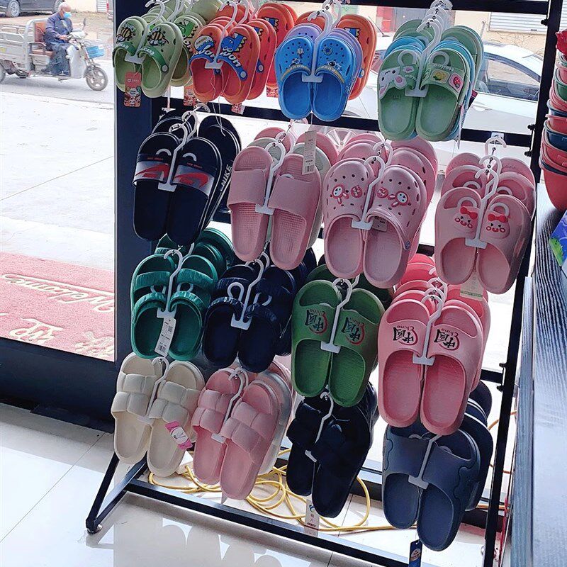 鞋店拖鞋架展示架棉拖商用架实y体店多层摆放架超市凉鞋挂钩落地